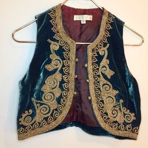 Original ZELDA Vintage velvet vest size 2